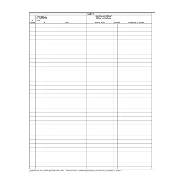 EDIPRO - E2286 - Registro merci in lavorazione - 31 x 24cm - 47 fogli - Edipro