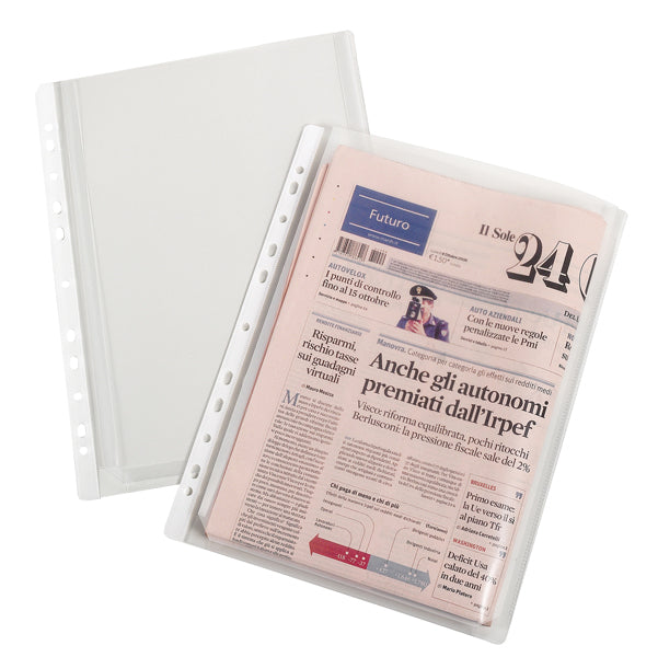 FAVORIT - 400148443 - Buste forate con soffietto - Superior - buccia - 21x29,7 cm - trasparente - Favorit - conf. 10 pezzi