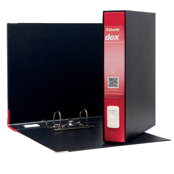 DOX - D26411 - Registratore Dox 4 - dorso 5 cm - commerciale 23x29,7 cm - rosso - Esselte