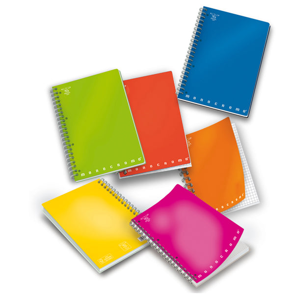 PIGNA - 02155554M - Maxiquaderno Monocromo - A4 - quadretto 4mm - 70 fogli - 80gr - 4 fori - microperforato - spiralato - Pigna