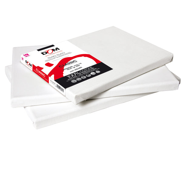 DOM - 355-3040 - Tela pittura Classic - 30 x 40 cm - bianco - DOM - 55461 - Conf. da 1 Pz.
