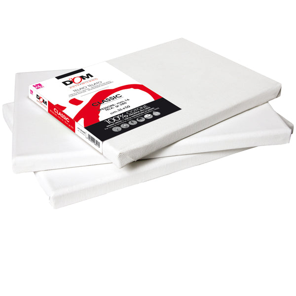 DOM - 355-3550 - Tela pittura Classic - 35 x 50 cm - bianco - DOM - 55462 - Conf. da 1 Pz.