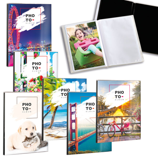 LEBEZ - 2745 - Album portafoto a busta saldato - assortiti - 125 x 165 mm - contiene fino a 24 foto da 10x15cm - Lebez