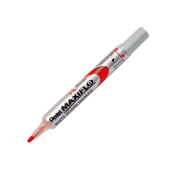 PENTEL - MWL5S-B - Marcatore per lavagna Maxiflo liquid ink - per lavagna - rosso - Pentel - 56494 - Conf. da 12 Pz.