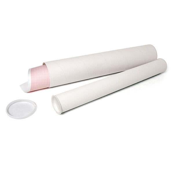 IKona+ - 841-50 - Tubo portadisegni - diametro 6 cm - H 54 cm - cartone - bianco - IKona+