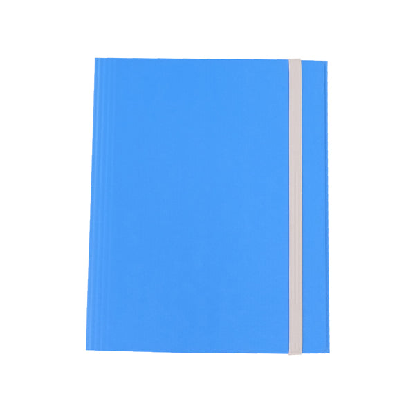 CART. GARDA - CG0075FEXXXAC06 - Cartella con elastico - fibrone - 3 lembi - 27x37 cm - blu - Cartotecnica del Garda