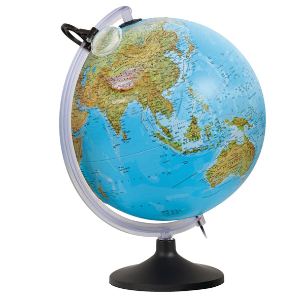 Tecnodidattica - 0333URFGITLNTL46 - Globo geografico a rilievo illuminato Uranio - diametro 30 cm - Tecnodidattica