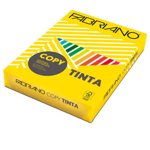 FABRIANO - 60621297 - Carta Copy Tinta - A4 - 80 gr - colori forti giallo - Fabriano - conf. 500 fogli