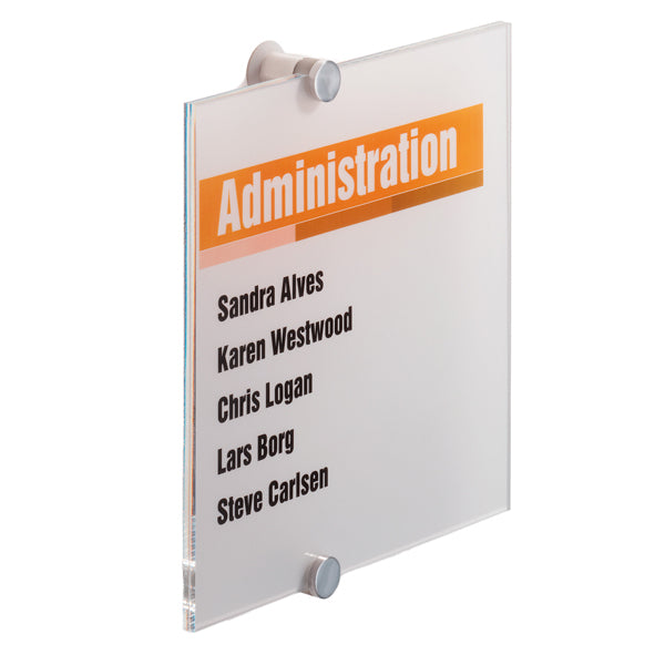 DURABLE - 4824-19 - Targa per porte-pareti Crystal Sign - 21 x 21 cm - Durable