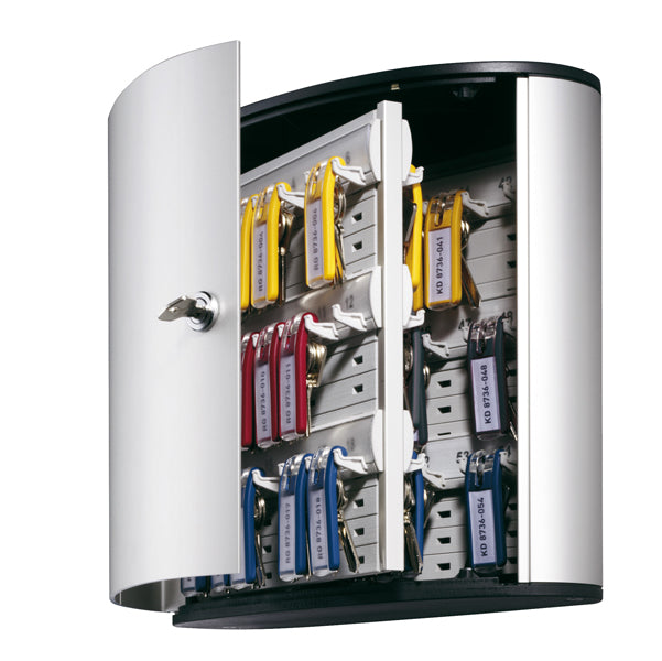 DURABLE - 1953-23 - Cassetta portachiavi da parete Key Box - 30,2x11,8x28 cm - 54 posti - grigio - Durable