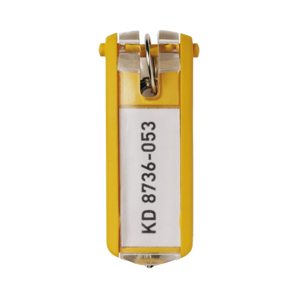 DURABLE - 1957-04 - Portachiavi Key Clip - giallo - Durable - conf. 6 pezzi