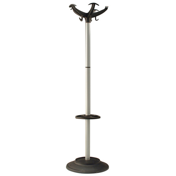 Unisit - APUEL-G - Appendiabiti - con portaombrelli - 5 posti - 168 x 46 cm - nero-grigio - Unisit