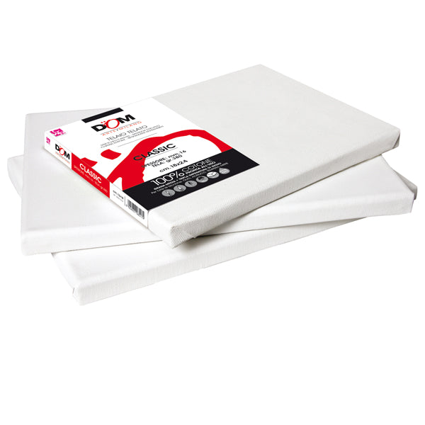 DOM - 355-1824 - Tela pittura Classic - 18 x 24 cm - bianco - DOM - 59081 - Conf. da 1 Pz.