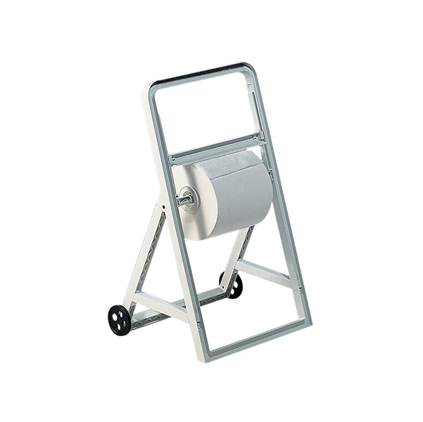 MAR PLAST - A56611 - Dispenser a cavalletto con ruote per bobine asciugatutto - ABS - 51,5x47x91 cm - bianco - Mar Plast