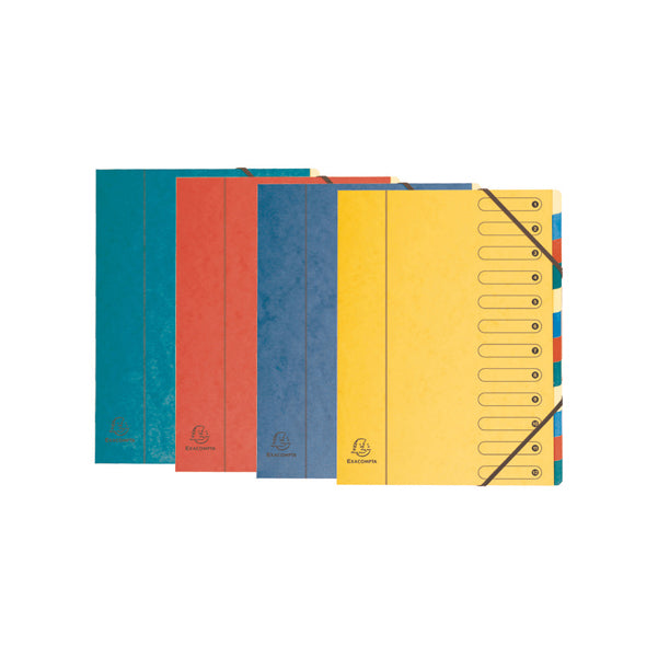 EXACOMPTA - 5212E - Classificatore numerico 1-12 Nature Future - 12 scomparti - 24x32 cm - colori assortiti - Exacompta