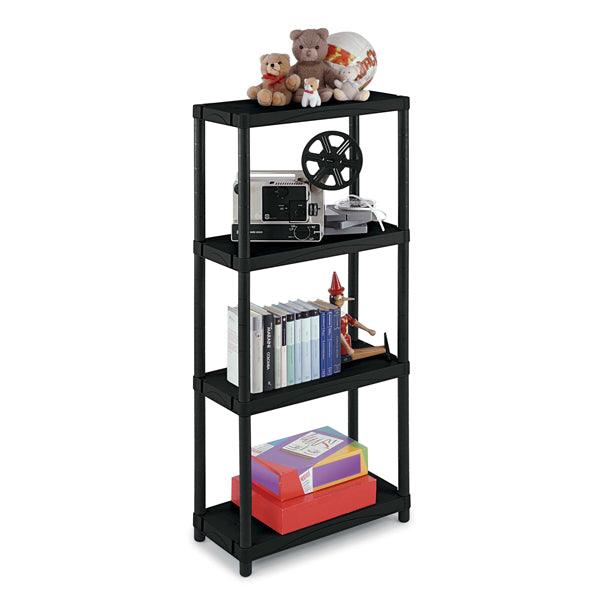 TERRY - 1001610 - Scaffale 3060-4 - 4 ripiani - 60 x 30 x 132 cm - PPL - nero - Terry