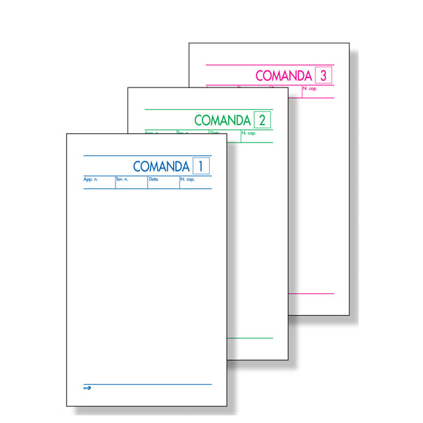 BM - 0100070 - Blocco comande - 25 fogli 2 copie autoricalcanti - 10 x 17cm - BM