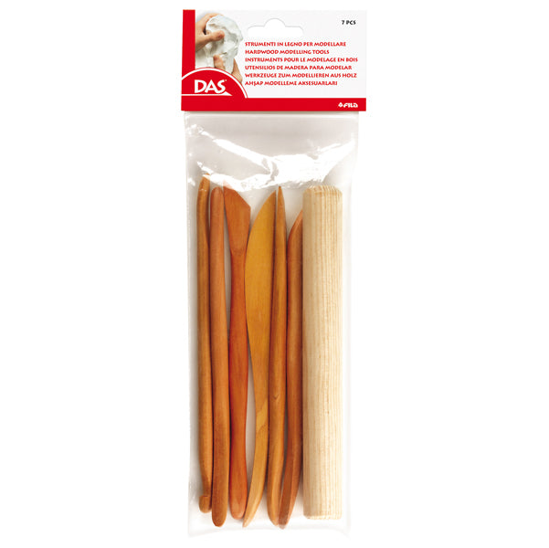 DAS - 688500 - Blister 7 spatole in legno per modellare - Das