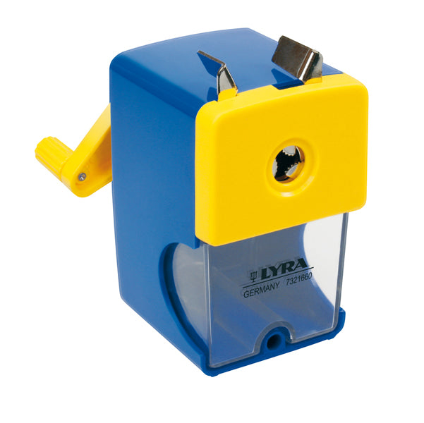 LYRA - L7321660 - Temperamatite a manovella con contenitore - 1 foro - Lyra