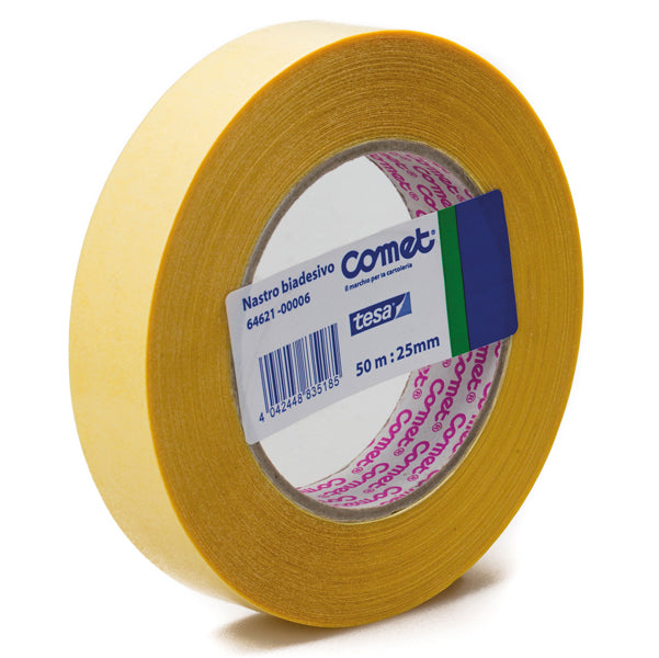COMET - 64621-00006-03 - Nastro biadesivo - 2,5 cm x 50 m - trasparente - Comet