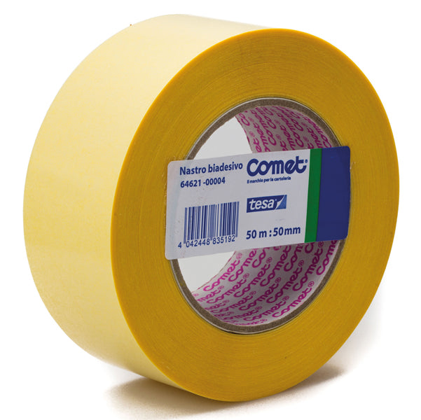 COMET - 64621-00004-02 - Nastro biadesivo - 5 cm x 50 m - trasparente - Comet