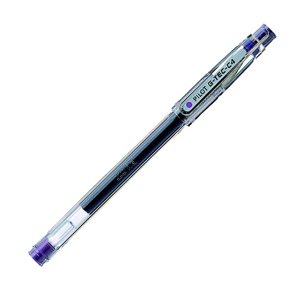 PILOT - 011658 - Penna a sfera con cappuccio gel G Tec C4 - punta 0,4mm - viola - Pilot