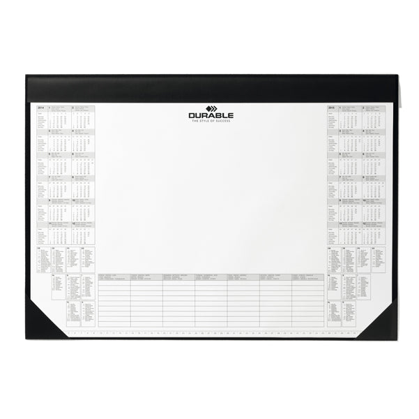 DURABLE - 7291-01 - Sottomano - con blocco appunti da 25 fogli - 59 x 42 cm - nero - Durable