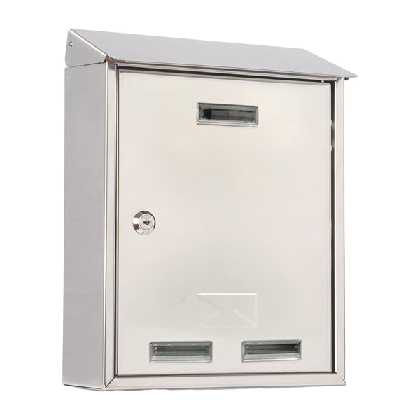 METALPLUS - 3100X-4 - Cassetta postale Elios Steel - 35x45x15 cm - acciaio inox - Metalplus