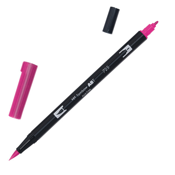 TOMBOW - PABT-725 - Pennarello Dual Brush N725 - rhoadamine red - Tombow - 66619 - Conf. da 6 Pz.
