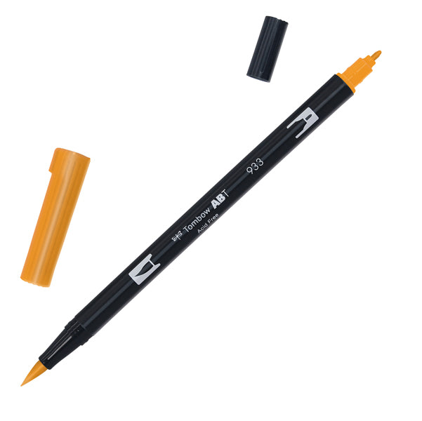 TOMBOW - PABT-933 - Pennarello Dual Brush N933 - orange - Tombow - 66620 - Conf. da 6 Pz.