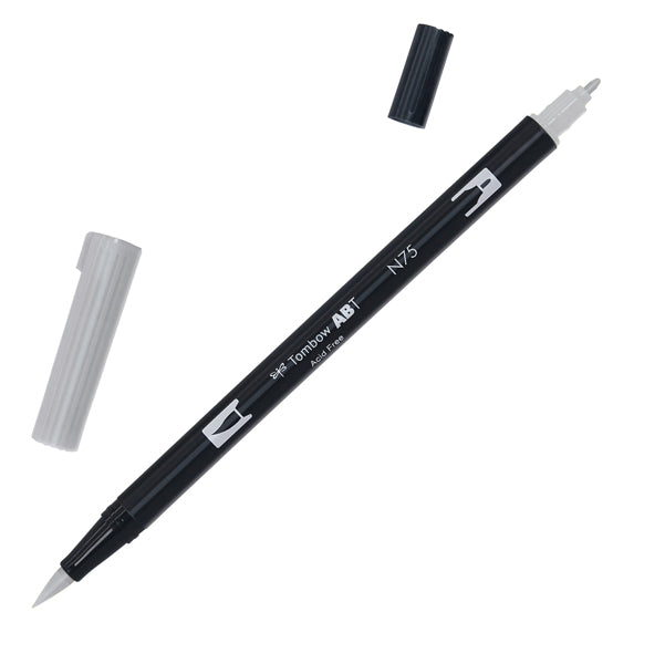 TOMBOW - PABT-N75 - Pennarello Dual Brush N75 - cool gray 3 - Tombow - 67262 - Conf. da 6 Pz.