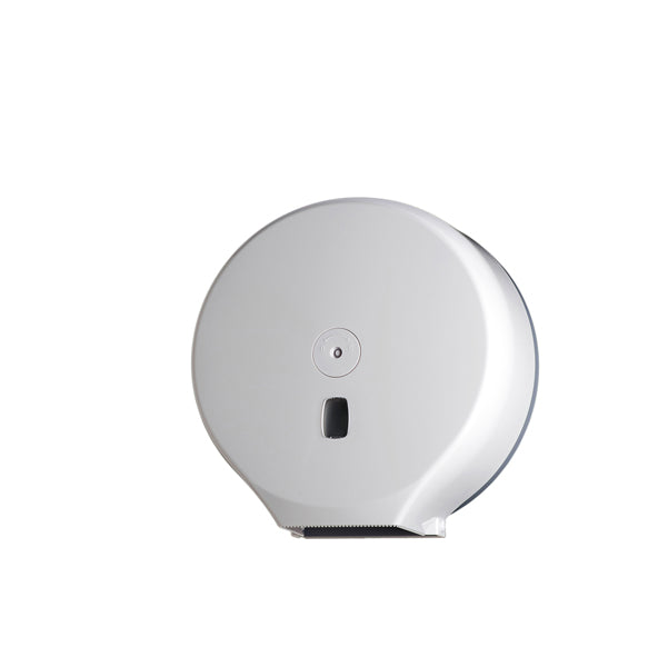 MEDIALINTERNATIONAL - 104005 - Distributore Basica per carta igienica in rotoli Maxi Jumbo - 34,7x13,7x35,5 cm - bianco - Medial International