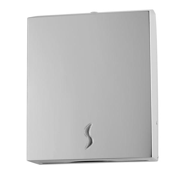 MEDIALINTERNATIONAL - 105016 - Distributore asciugamani piegati Brinox - 28x10,2x36,5 cm - acciaio inox - capacitA' 400 fogli - grigio - Medial International