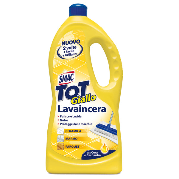 SMAC - M74898 - Smac Tot Giallo Lavaincera per pavimenti - cera di Carnauba - 1 L - Smac