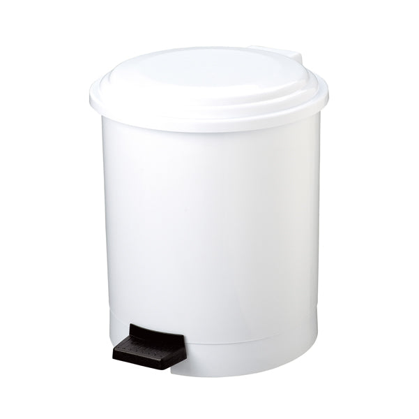 MEDIALINTERNATIONAL - 906120 - Pattumiera a pedale Ruf - diametro 36 cm - altezza 42 cm - 20 L - bianco - Medial International