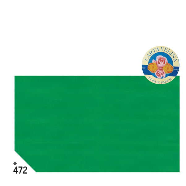 REX SADOCH - KV106472 - Carta velina - 50x70cm - 20 gr - verde prato 472 - Rex Sadoch - busta 26 pezzi