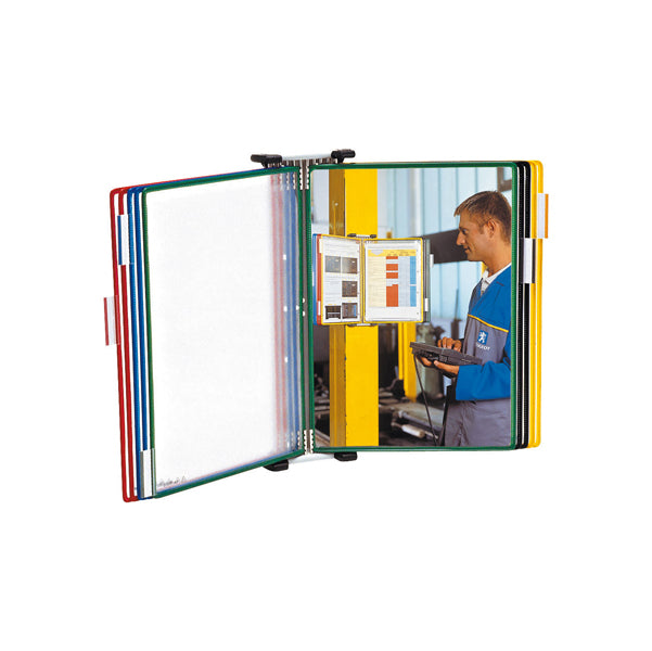 TARIFOLD - B414109 - Leggio T Technic - da muro - 10 tasche - PVC - colori assortiti - Tarifold