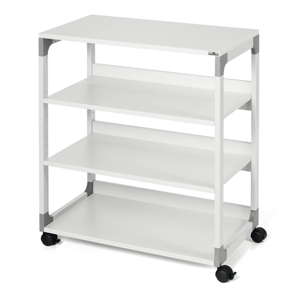 DURABLE - 3711-10 - Mobile-carrello Multifunzione System 88 - con ruote - 4 ripiani - 75 x 43,2 x 87,9 cm - grigio - Durable