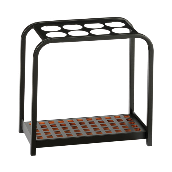 MEDIALINTERNATIONAL - 714019 - Portaombrelli Multi - 8 posti - 52x26x54 cm - nero-acciaio - Medial International