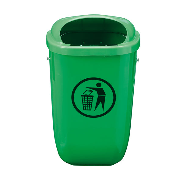 MEDIALINTERNATIONAL - 102050 - Gettacarte Classic - da esterni - 40 x 34,8 x 74,5 cm - 50 L - verde - Medial International