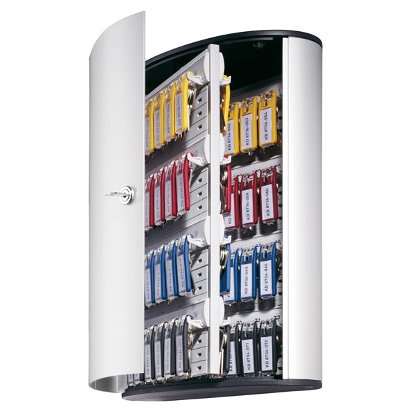 DURABLE - 1955-23 - Cassetta portachiavi da parete Key Box - 30,2x11,8x40 cm - 72 posti - grigio - Durable