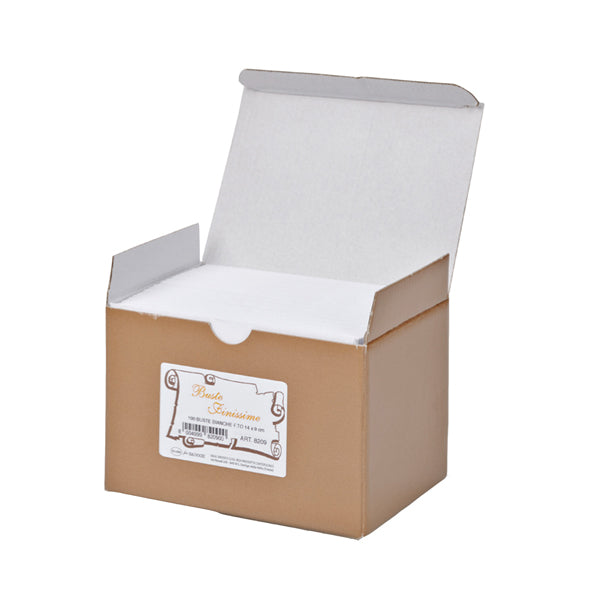 REX SADOCH - 8209 - Scatola 100 buste bianche - Bristol - bianco - 90 x 140 mm - Rex Sadoch
