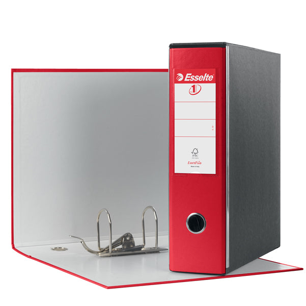 ESSELTE - 390753920 - Registratore Eurofile G53 - dorso 8 cm - commerciale 23x30 cm - rosso vivida - Esselte