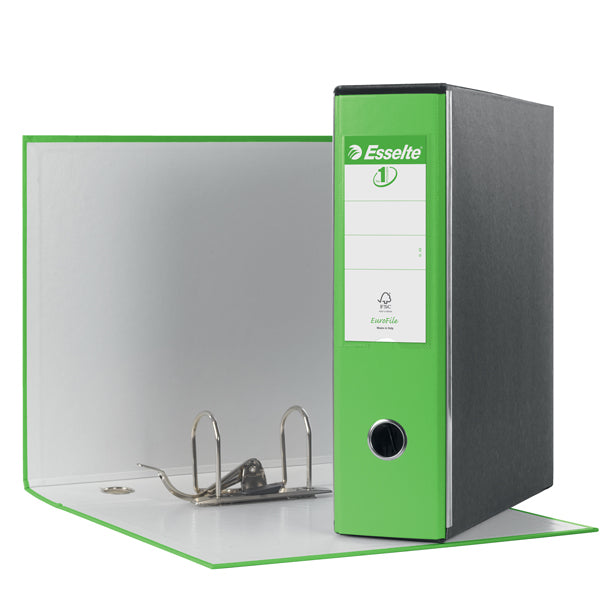 ESSELTE - 390753940 - Registratore Eurofile G53 - dorso 8 cm - commerciale 23x30 cm - verde vivida - Esselte