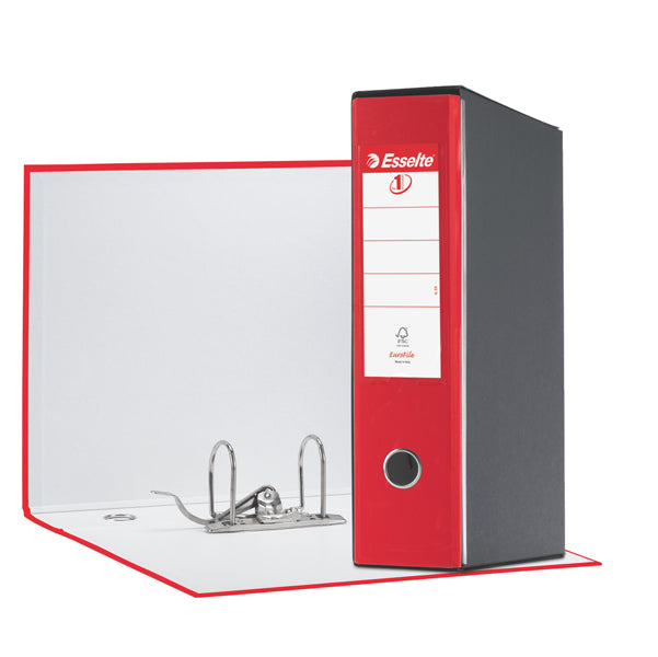 ESSELTE - 390755920 - Registratore Eurofile G55 - dorso 8 cm - protocollo 23x33 cm - rosso vivida - Esselte