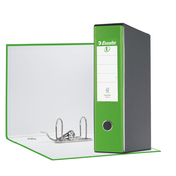 ESSELTE - 390755940 - Registratore Eurofile G55 - dorso 8 cm - protocollo 23x33 cm - verde vivida - Esselte