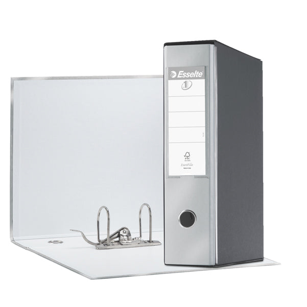 ESSELTE - 390755970 - Registratore Eurofile G55 - dorso 8 cm - protocollo 23x33 cm - grigio metallizzato - Esselte