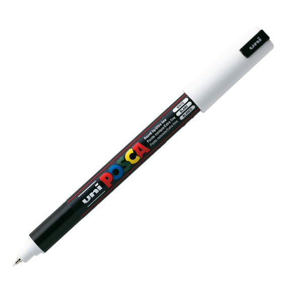 UNI MITSUBISHI - M PC1MR BI - Marcatore a base d'acqua Uni Posca Pen PC1M - punta extra fine 0,7mm - bianco - Uni Mitsubishi