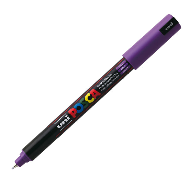 UNI MITSUBISHI - M PC1MR VI - Marcatore a base d'acqua Uni Posca Pen PC1M - punta extra fine 0,7mm - viola - Uni Mitsubishi