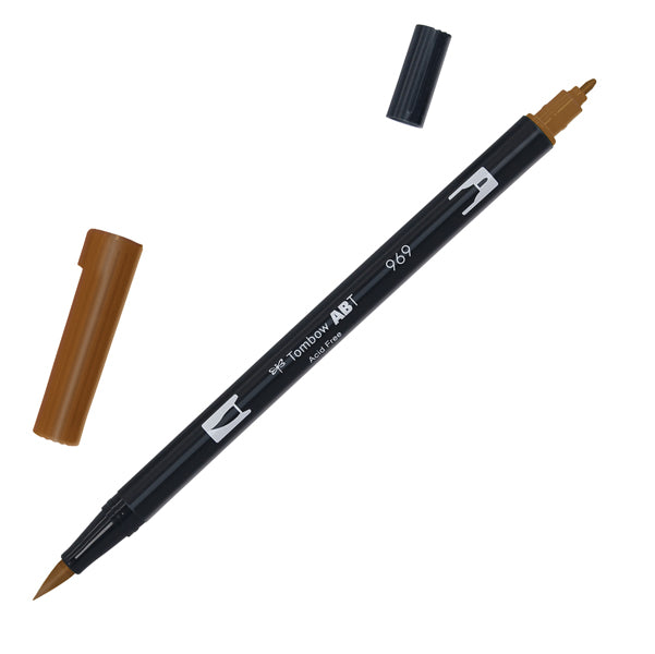TOMBOW - PABT-969 - Pennarello Dual Brush N969 - chocolate - Tombow - 69931 - Conf. da 6 Pz.
